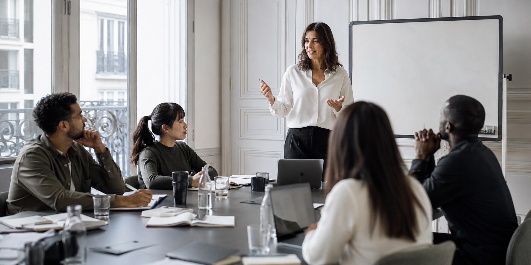 Séance de travail entre professionnels